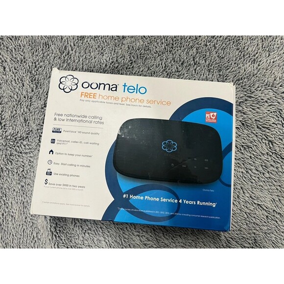 Ooma Telo Free Home Phone Service Phone - Black Open Box - Picture 1 of 4